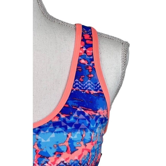 NWT TYR Coral Blue Active Wear Razor Back Workout Bra Swim Top Size L 10/12 - Picture 2 of 11